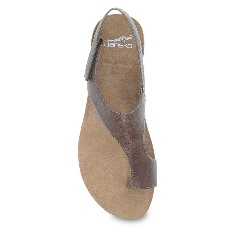 Dansko Reece Sandal for Women - Memory Foam and Cork Footbed for Comfort and Arch Support - Lightweight Rubber Outsole for Long-Lasting Wear Stone 10.5-11 M US - Image 2